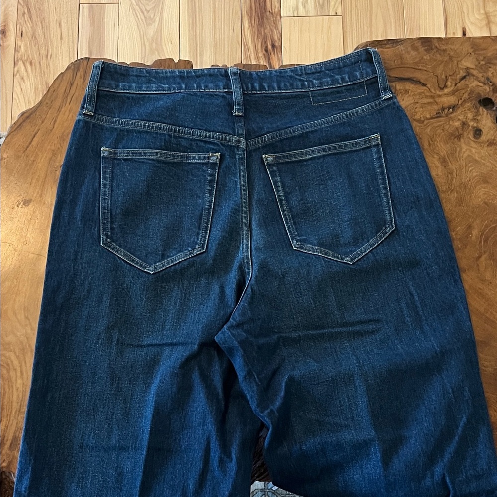 Women's Dark Blue Stretch Jeans - Classic Slim Fit - Picture 7 of 7